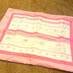 Wonder kids quilted pink embroidered pillow sham